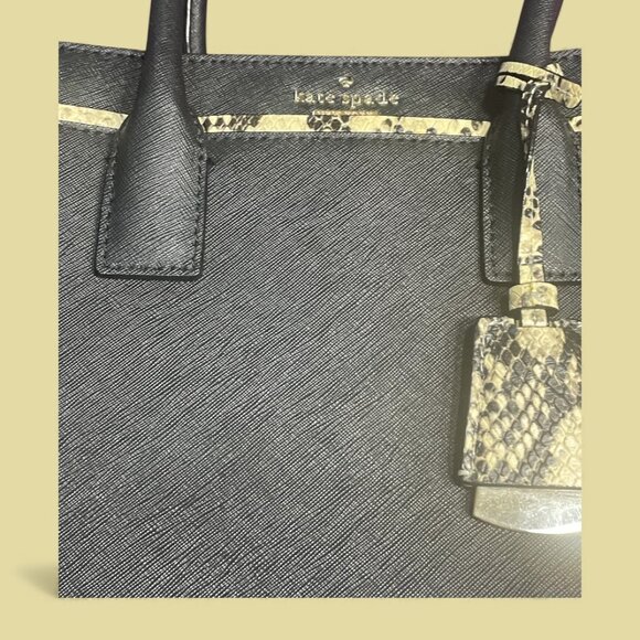 KATE SPADE NWOT - CAMERON STREET "CANDACE" SNAKESKIN EMBOSSED SATCHEL WITH SCARF - Picture 7 of 10